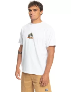 Quiksilver Hard Core Short Sleeve T-Shirt In White -Quiksilver 959059810 3 720x928