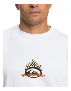 Quiksilver Hard Core Short Sleeve T-Shirt In White -Quiksilver 959059810 4 720x928