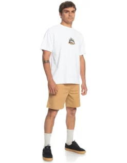 Quiksilver Hard Core Short Sleeve T-Shirt In White -Quiksilver 959059810 5 720x928