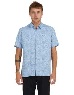 Quiksilver Seachange Shirt In Dusk Blue