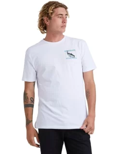 Quiksilver Blue Dreams Short Sleeve T-Shirt In White