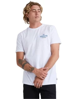 Quiksilver Drop Anchor Short Sleeve T-Shirt In White