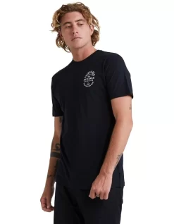 Quiksilver Line Dropper Short Sleeve T-Shirt In Black -Quiksilver 959061340 2 720x928