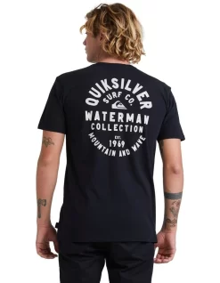 Quiksilver Line Dropper Short Sleeve T-Shirt In Black -Quiksilver 959061340 3 720x928