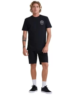 Quiksilver Line Dropper Short Sleeve T-Shirt In Black -Quiksilver 959061340 5 720x928