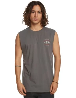 Quiksilver Deep Water Muscle Top In Grey