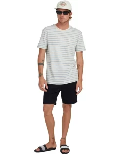 Quiksilver Vacation Stripe Shirt In Birch Sunset