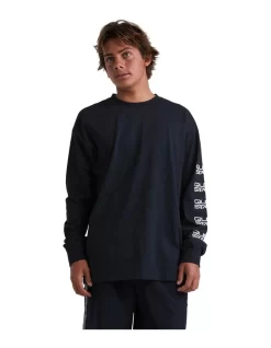 Stab X Quiksilver Long Sleeve Shirt In Black