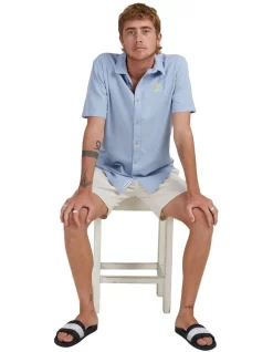 Quiksilver Tassell Shirt In Ashley Blue