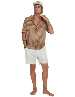 Quiksilver Long Nights Shirt In Tannin