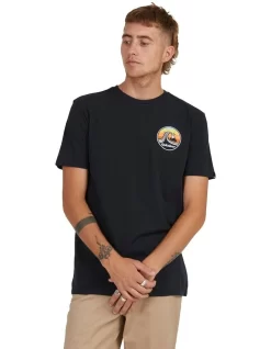 Quiksilver Port Of Call Short Sleeve T-Shirt In Black