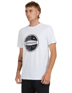 Quiksilver Jungle Drum Short Sleeve T-Shirt In White -Quiksilver 959119570 2 720x928
