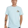Quiksilver River Bend Short Sleeve T-Shirt In Iced Aqua -Quiksilver 959119930 1 720x928