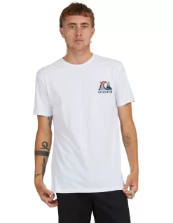 Quiksilver River Bend Short Sleeve T-Shirt In White