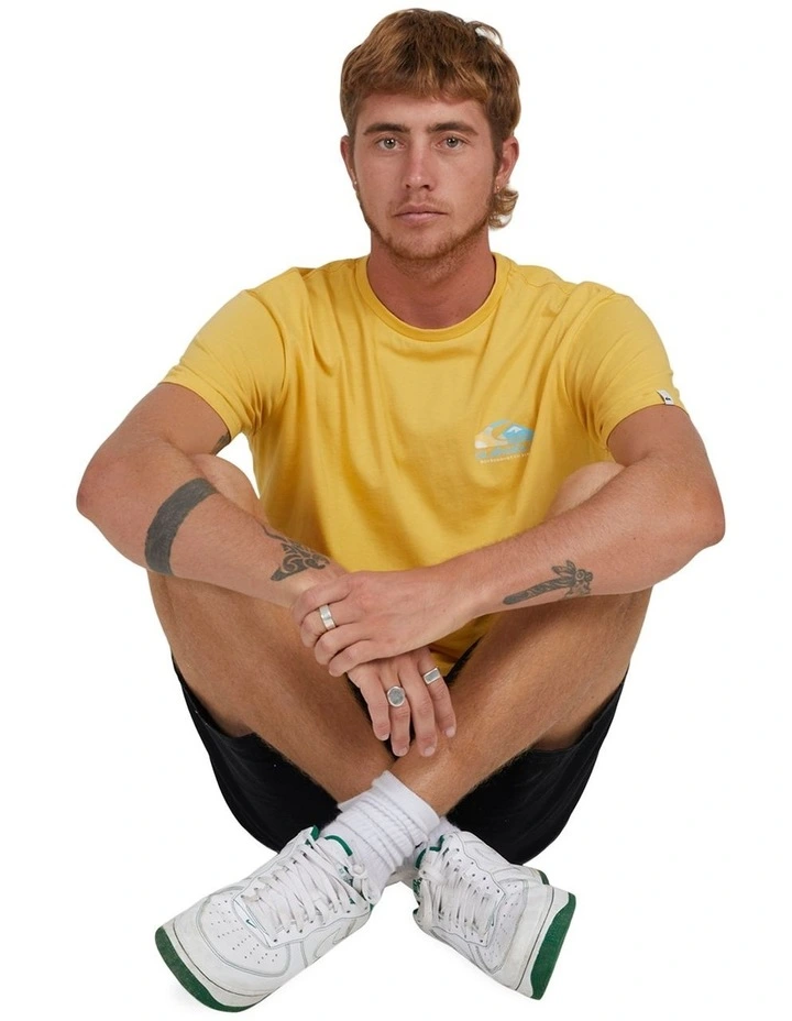 Quiksilver Rocky Trail Short Sleeve T-Shirt In Ochre 3 Quiksilver Rocky Trail Short Sleeve T-Shirt In Ochre