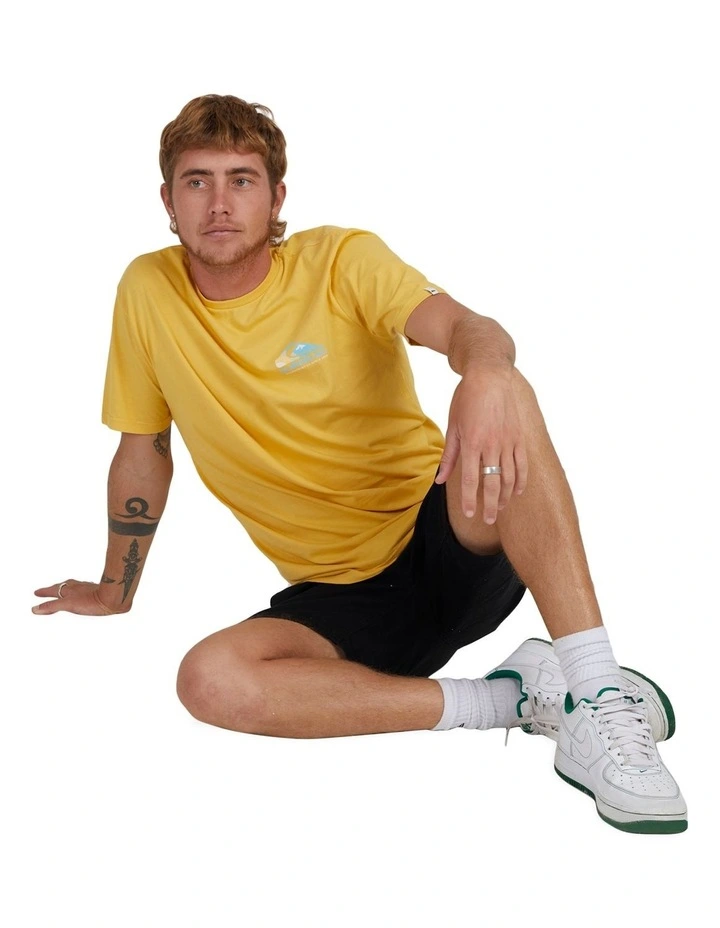 Quiksilver Rocky Trail Short Sleeve T-Shirt In Ochre 6 Quiksilver Rocky Trail Short Sleeve T-Shirt In Ochre - Image 4