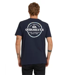 Quiksilver Circled Short Sleeve T-Shirt In Navy Blazer -Quiksilver 959120470 3 720x928