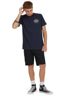 Quiksilver Circled Short Sleeve T-Shirt In Navy Blazer -Quiksilver 959120470 5 720x928