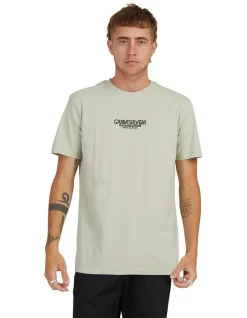 Quiksilver Omni Check Short Sleeve T-Shirt In Desert Sage