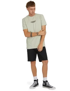 Quiksilver Omni Check Short Sleeve T-Shirt In Desert Sage -Quiksilver 959120830 5 720x928