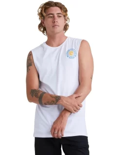 Quiksilver Moon Groove Muscle In White