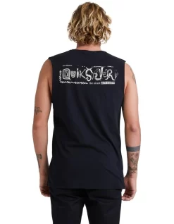 Quiksilver Static Script Muscle In Black -Quiksilver 959121550 3 720x928