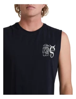 Quiksilver Static Script Muscle In Black -Quiksilver 959121550 4 720x928
