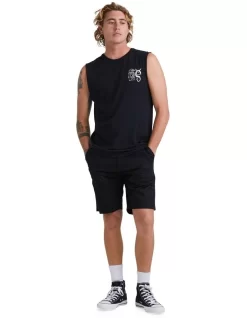 Quiksilver Static Script Muscle In Black -Quiksilver 959121550 5 720x928