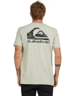 Quiksilver Corp Fills Short Sleeve T-Shirt In Desert Sage -Quiksilver 959122180 3 720x928