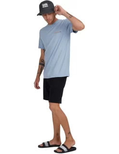 Quiksilver Happy Hour Short Sleeve T-Shirt In Ashley Blue -Quiksilver 959122450 2 720x928