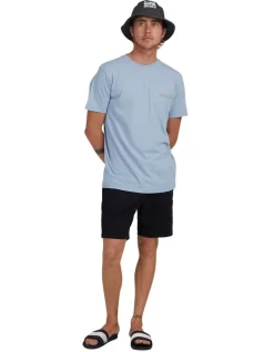 Quiksilver Happy Hour Short Sleeve T-Shirt In Ashley Blue -Quiksilver 959122450 4 720x928