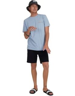 Quiksilver Happy Hour Short Sleeve T-Shirt In Ashley Blue -Quiksilver 959122450 5 720x928