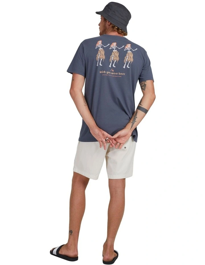 Quiksilver Happy Hour Short Sleeve T-Shirt In Iron Gate 5 Quiksilver Happy Hour Short Sleeve T-Shirt In Iron Gate - Image 3