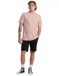 Quiksilver Days Off Short Sleeve T-Shirt In Peach Whip -Quiksilver 959122630 5 720x928