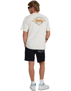 Quiksilver Lost Tracks Short Sleeve T-Shirt In Birch -Quiksilver 959123080 3 720x928