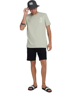 Quiksilver No Vacancy Short Sleeve T-Shirt In Desert Sage
