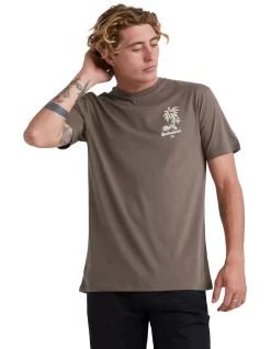 Quiksilver No Vacancy Short Sleeve T-Shirt In Chocolate Chip