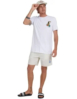 Quiksilver Para-Dise Short Sleeve T-Shirt In White