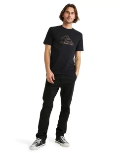 Quiksilver Outer Line Short Sleeve T-Shirt In Black -Quiksilver 959123620 5 720x928