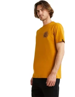 Quiksilver Down The Line Short Sleeve T-Shirt In Mustard -Quiksilver 959123710 2 720x928