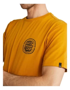 Quiksilver Down The Line Short Sleeve T-Shirt In Mustard -Quiksilver 959123710 4 720x928