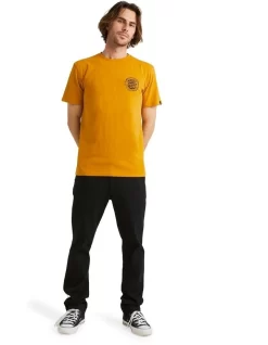 Quiksilver Down The Line Short Sleeve T-Shirt In Mustard -Quiksilver 959123710 6 720x928