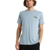 Quiksilver Burning Sun Short Sleeve T-Shirt In Pale Blue -Quiksilver 959123800 1 720x928
