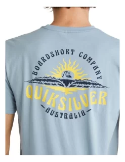 Quiksilver Burning Sun Short Sleeve T-Shirt In Pale Blue -Quiksilver 959123800 5 720x928