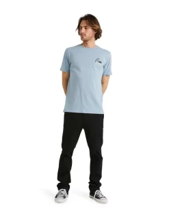 Quiksilver Burning Sun Short Sleeve T-Shirt In Pale Blue -Quiksilver 959123800 6 720x928