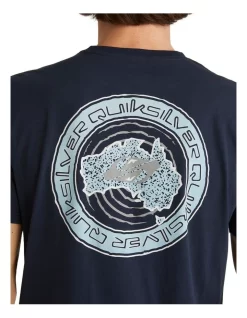 Quiksilver Global Beats Short Sleeve T-Shirt In Navy -Quiksilver 959123980 5 720x928