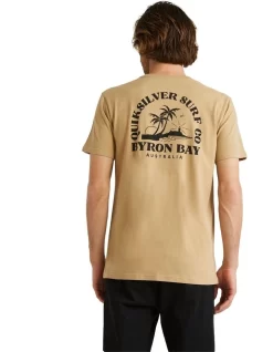 Quiksilver Mellow Out Short Sleeve T-Shirt In Sand -Quiksilver 959124160 3 720x928