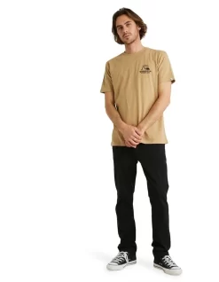 Quiksilver Mellow Out Short Sleeve T-Shirt In Sand -Quiksilver 959124160 6 720x928