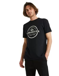 Quiksilver Circled Short Sleeve T-Shirt In Black