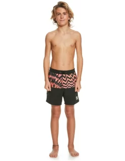 Quiksilver Radical Five Volley 14" Boardshort In Fiery Coral -Quiksilver 959270500 3 720x928